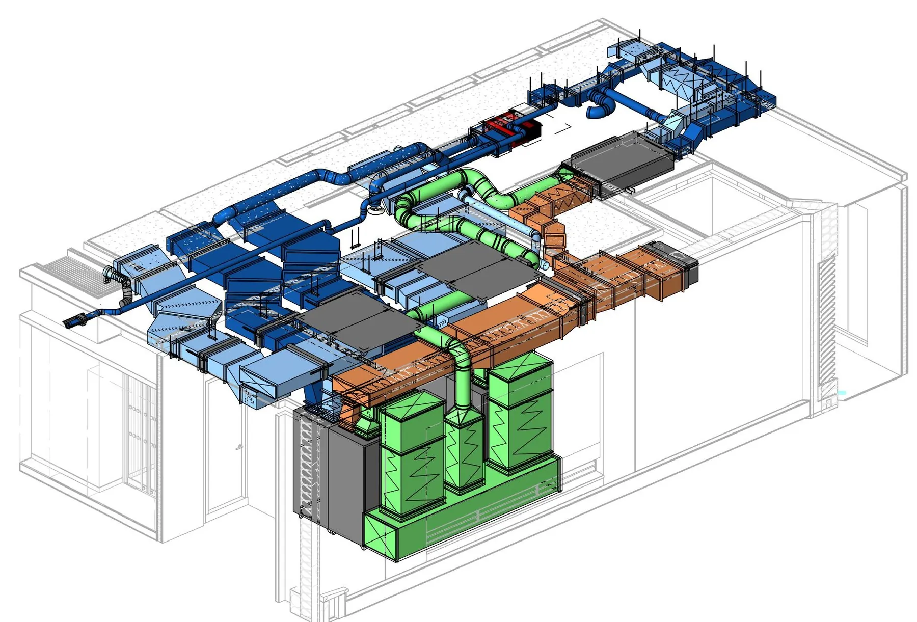 MEP BIM model of a listed building retrofit, 63 New Bond Street, London