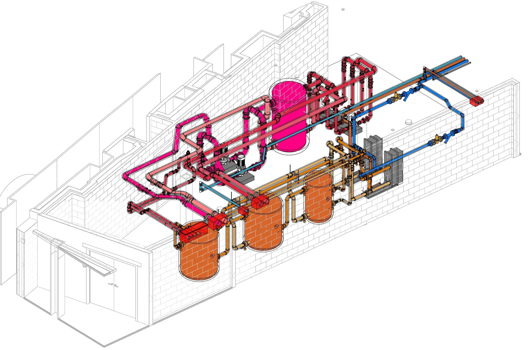 Plant room model, 63 New Bond Street, London