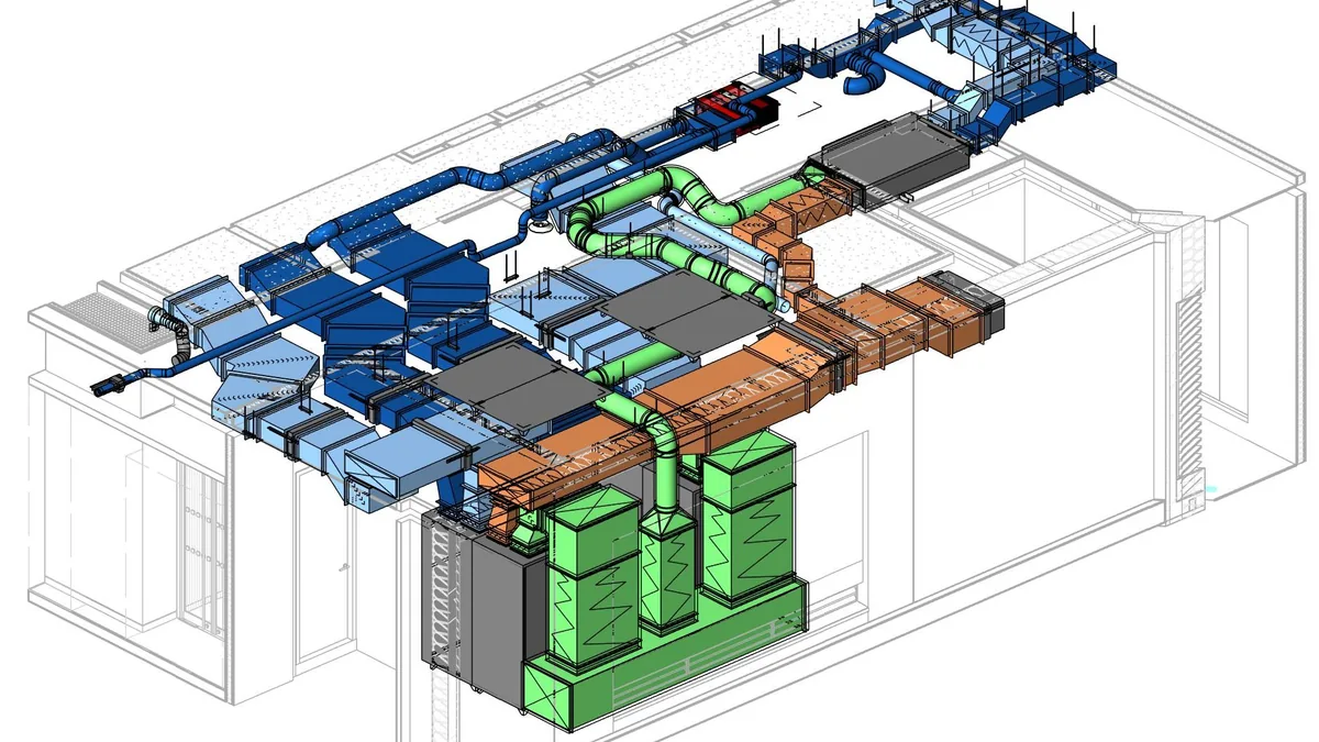 MEP BIM model of a listed building retrofit, 63 New Bond Street, London