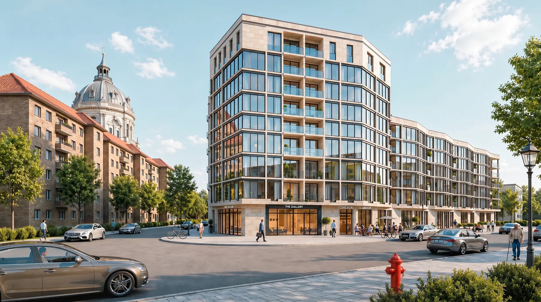 Street elevation of the building at Bramfelder Chaussee, Hamburg