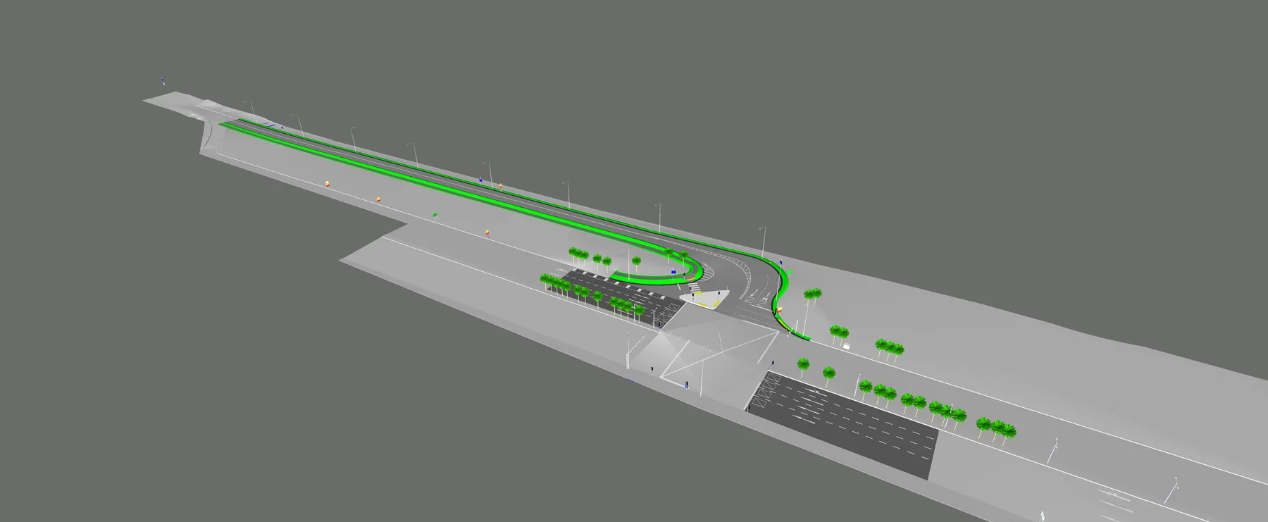 Road design BIM model, TM5 junction, Changi East T5
