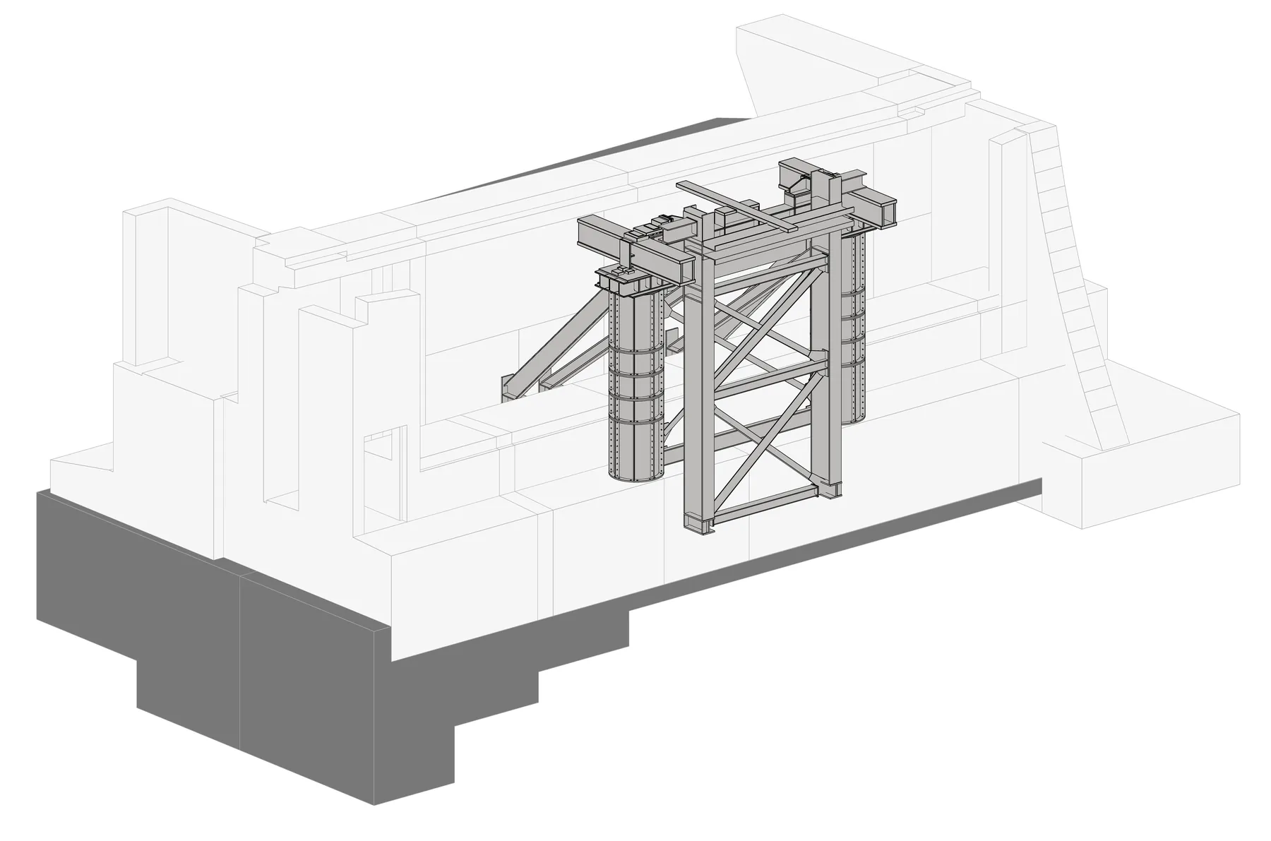 Construction stage model of the steel superstructure, Talbrücke Kattenohl, A45