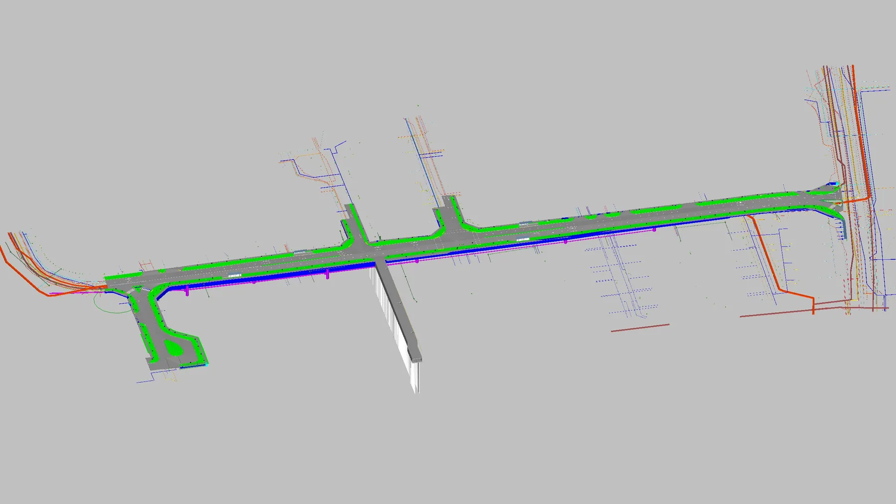 Bus stop BIM model on the widened corridor, Kolam Ayer, Singapore