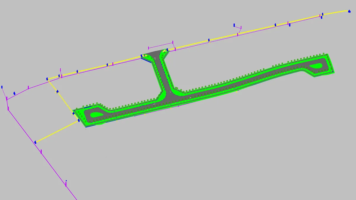 Road, drainage and sewer BIM model, Loyang Drive, Singapore