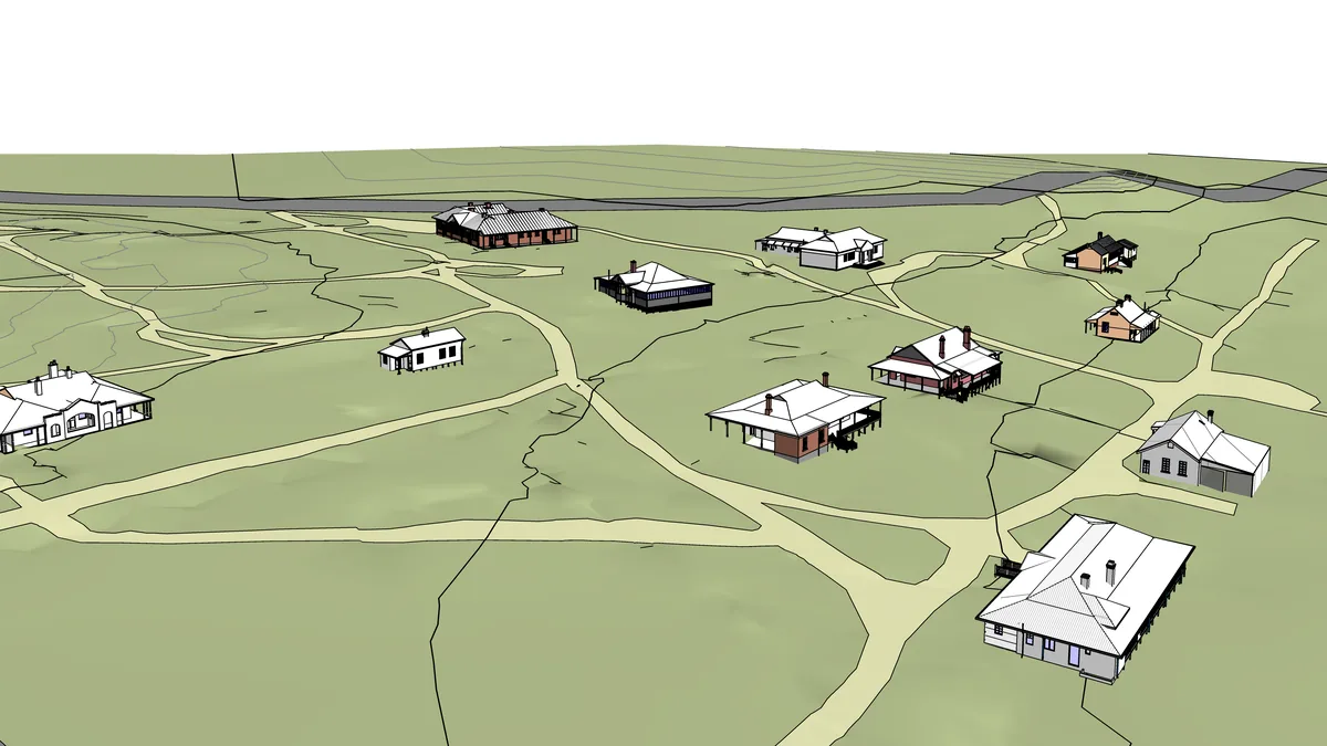 BIM model of a historic school campus built from point cloud survey, Western Australia